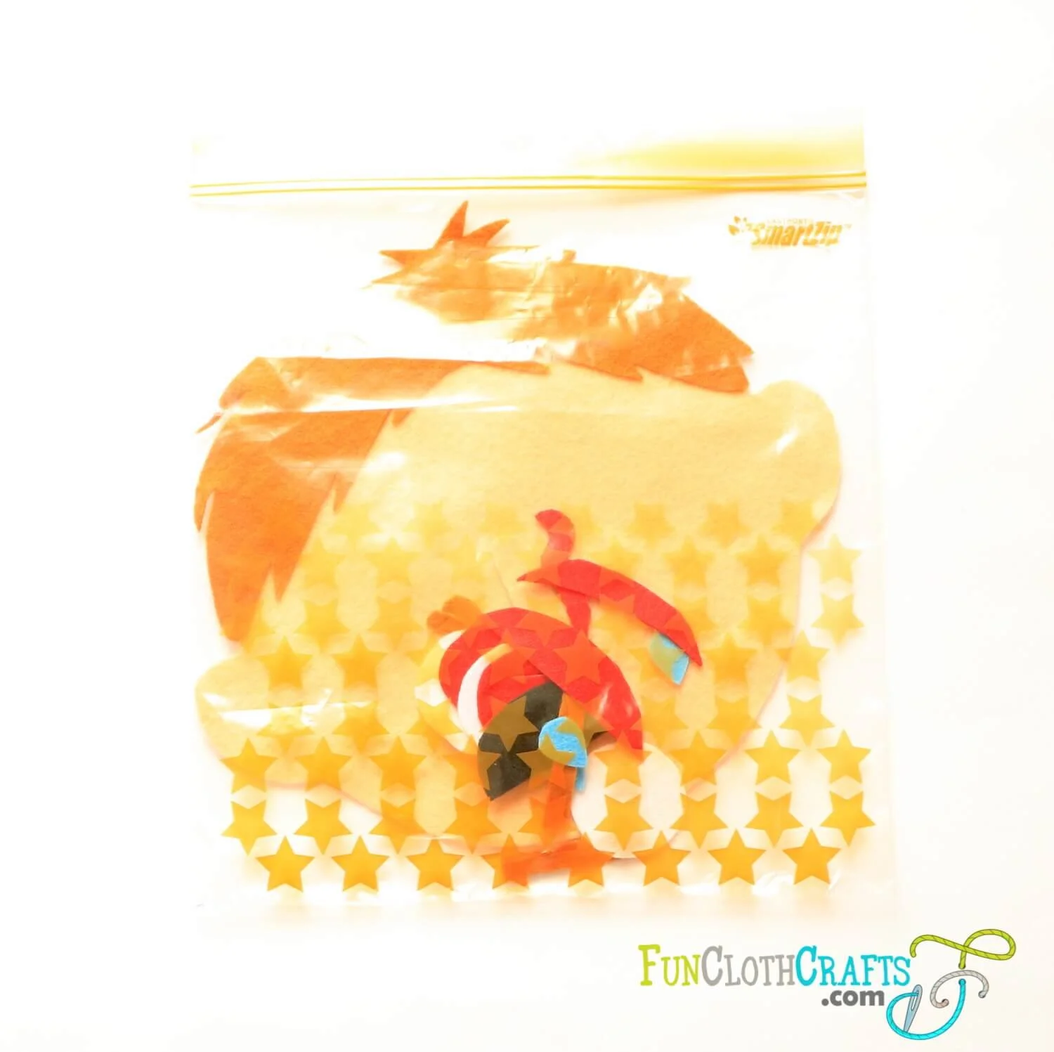 Felt Faces for Felt Board stored in Ziploc bag