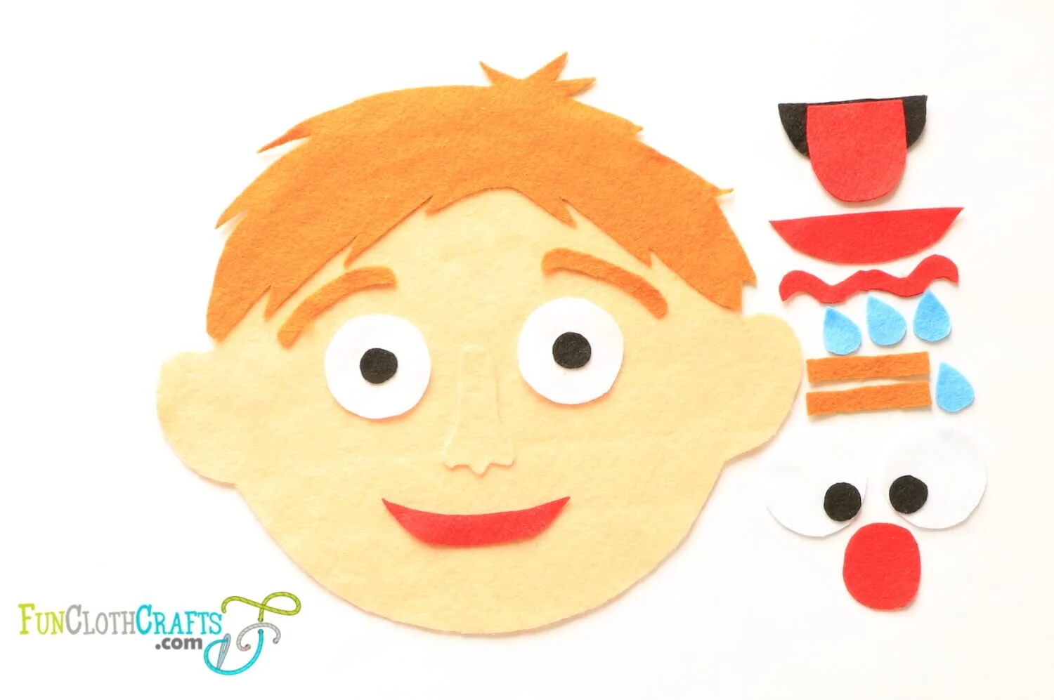 Felt Face with its loose items