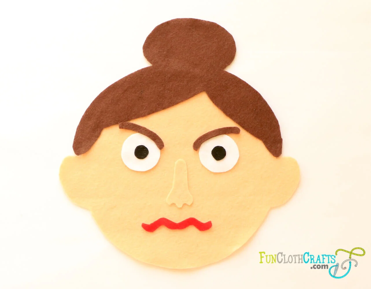 Angry Felt Face