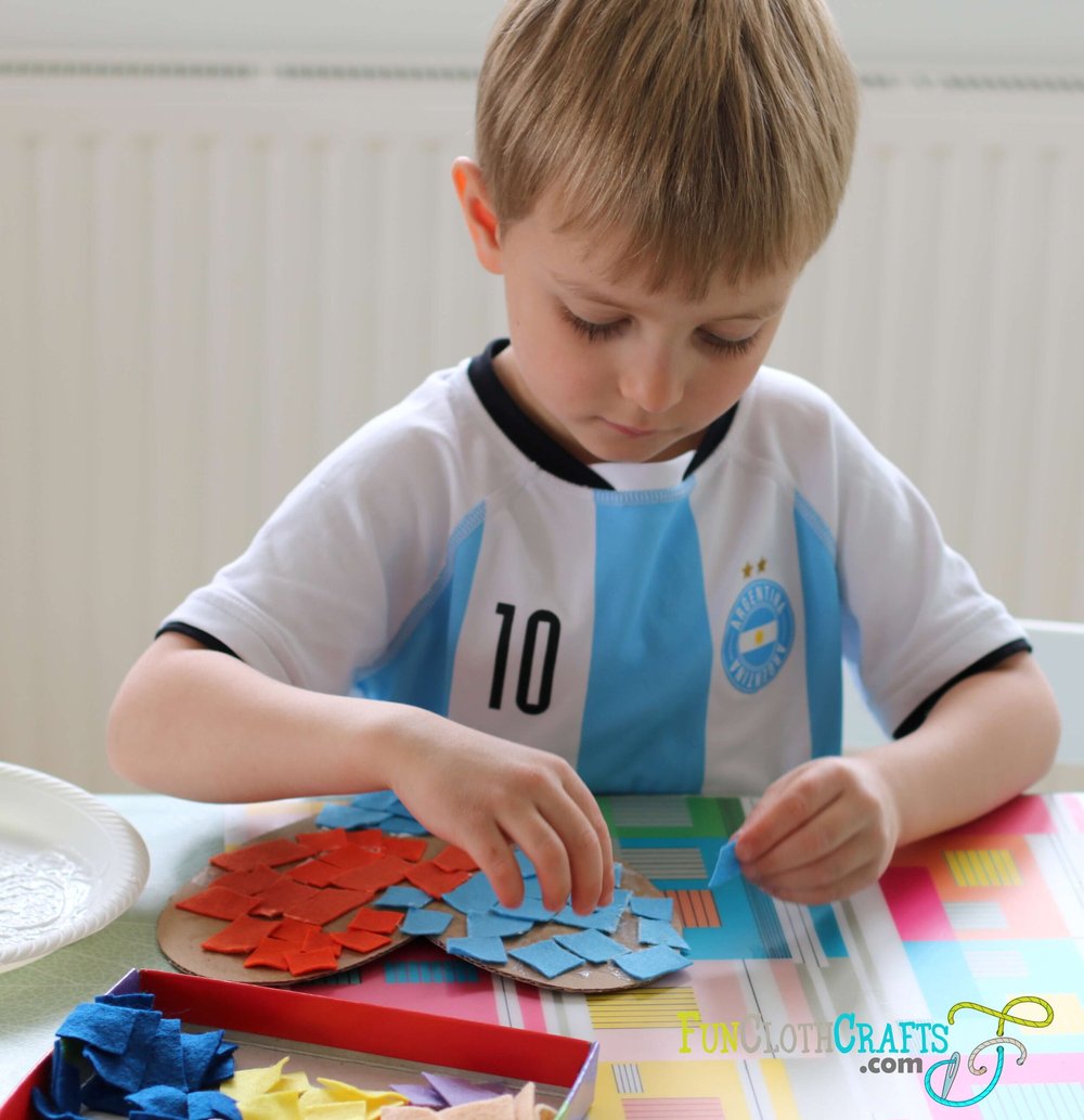 DIY Easy Cardboard Heart Covered with Felt Scraps Fun Cloth Crafts