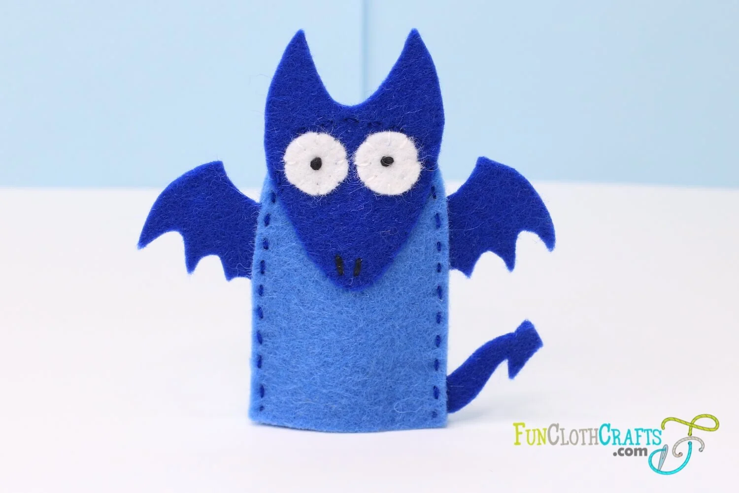 Blue dragon finger puppet
