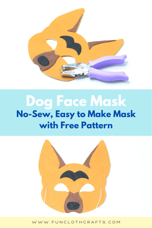 EASY NO-SEW FELT DOG FACE MASK FOR KIDS [FREE PATTERN] | Fun Cloth Crafts -  Felt Craft Patterns