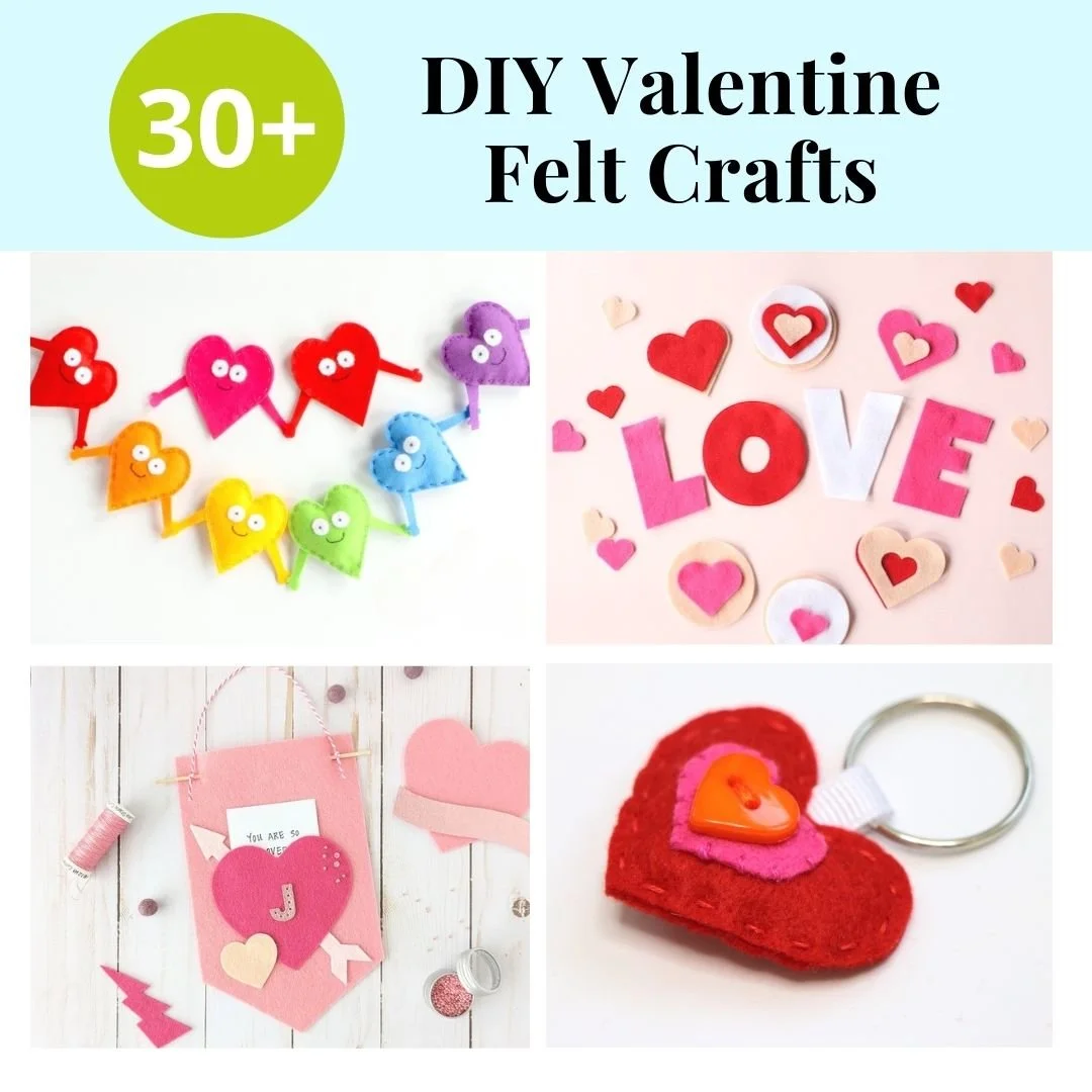 Valentine&rsquo;s Day is coming.
Handmade gifts don&rsquo;t need much time. Sharing inspiration

Felt is perfect for quick Valentine projects:
&bull; small hearts
&bull; gift tags
&bull; simple ornaments
&bull; banners

These projects are easy and be