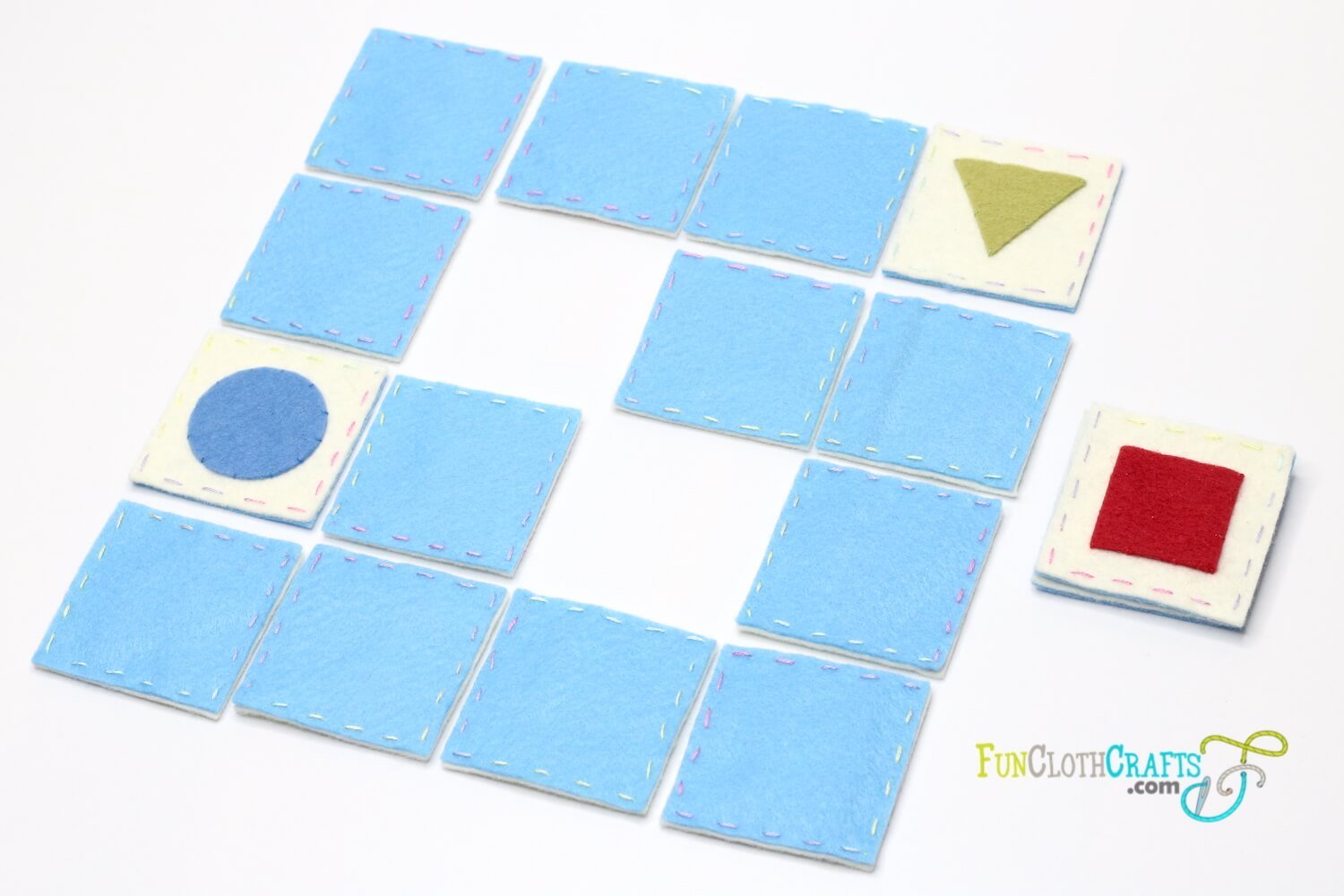Felt Shape Wooden Matching Memory Game - Spouse-ly