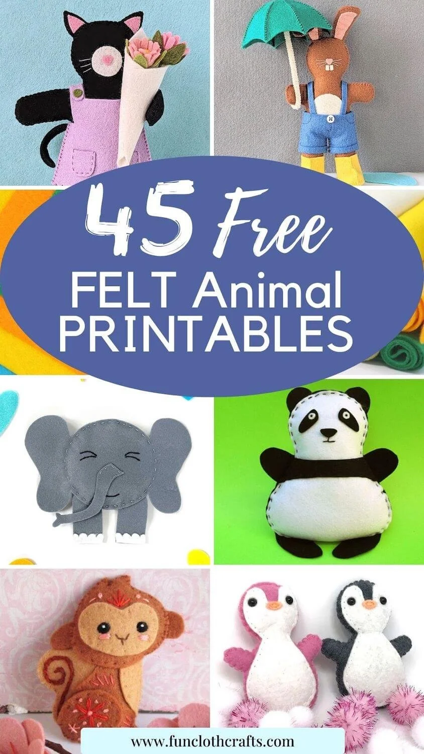 45 Free Felt Animal Patterns | Fun Cloth Crafts - Felt Craft Patterns 45 Free Felt Animal Patterns | Fun Cloth Crafts - Felt Craft Patterns