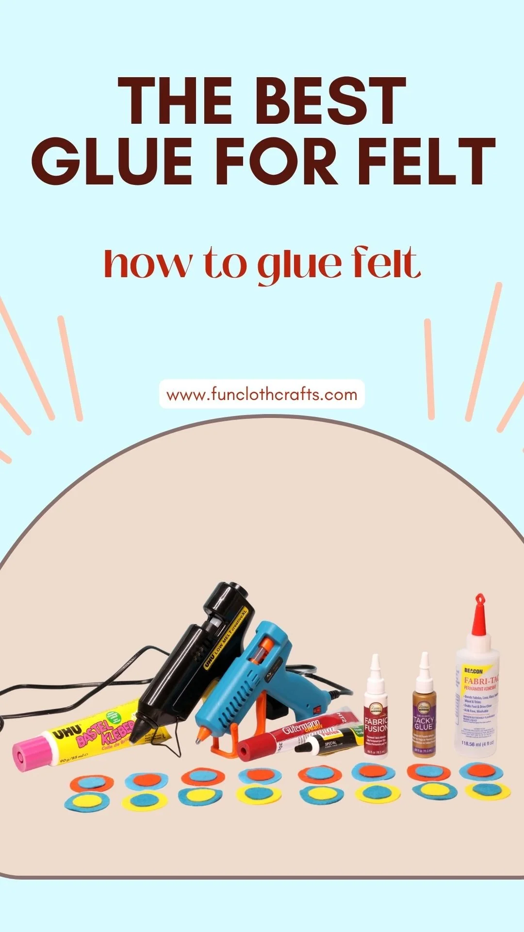 best glue for felt, how to glue felt to felt, 8 types of glue for felt and felt circles