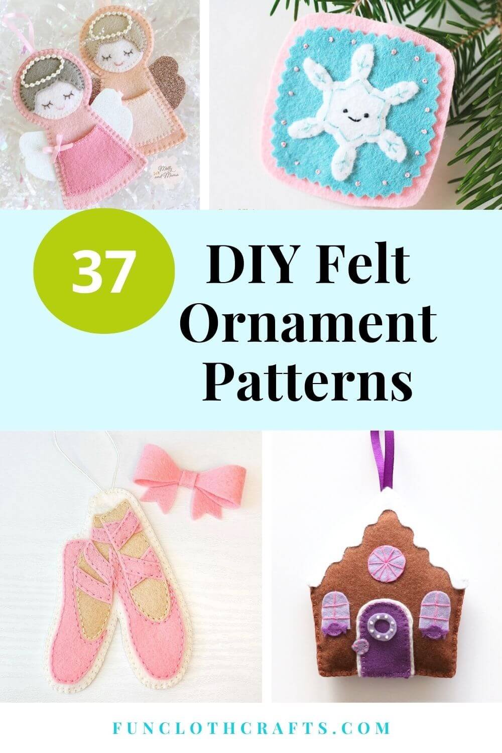Felt Christmas Ornament Patterns, 24 Advent Ornament Pattern, DIY