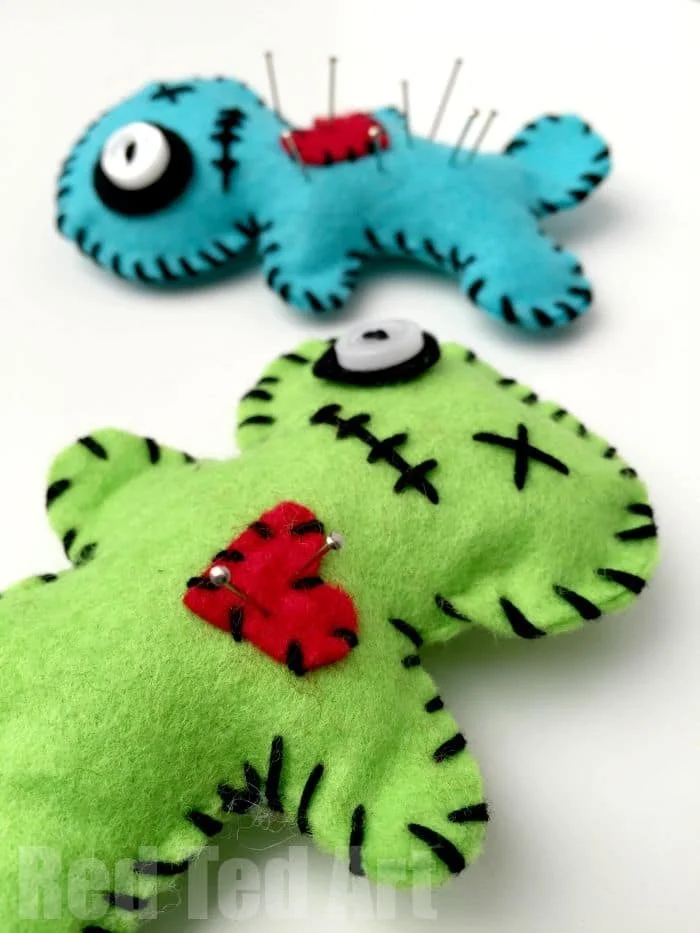 voodoo Halloween pincushion kids craft