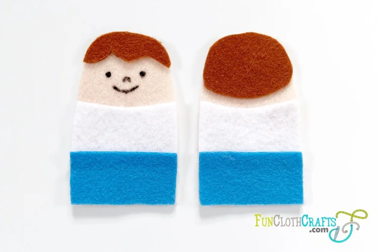 No Sew Felt Family Finger Puppets with Free Pattern | Fun Cloth Crafts ...