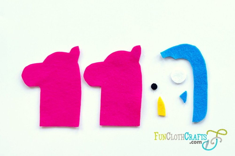 Unicorn Felt Pattern [Free Finger Puppet Pattern] | Fun Cloth Crafts ...