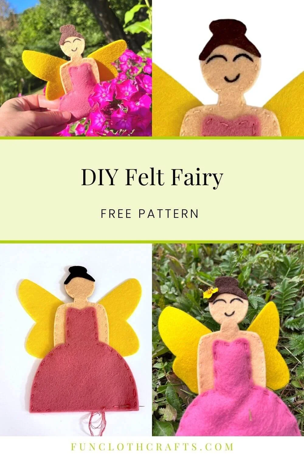 Free Pattern to Make a Simple Felt Fairy | Fun Cloth Crafts - Felt ...
