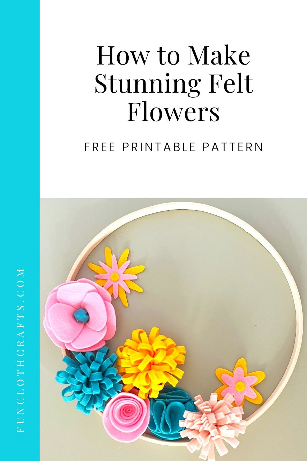 No-Sew Felt Flower Pattern and Cut File (Spring Edition)