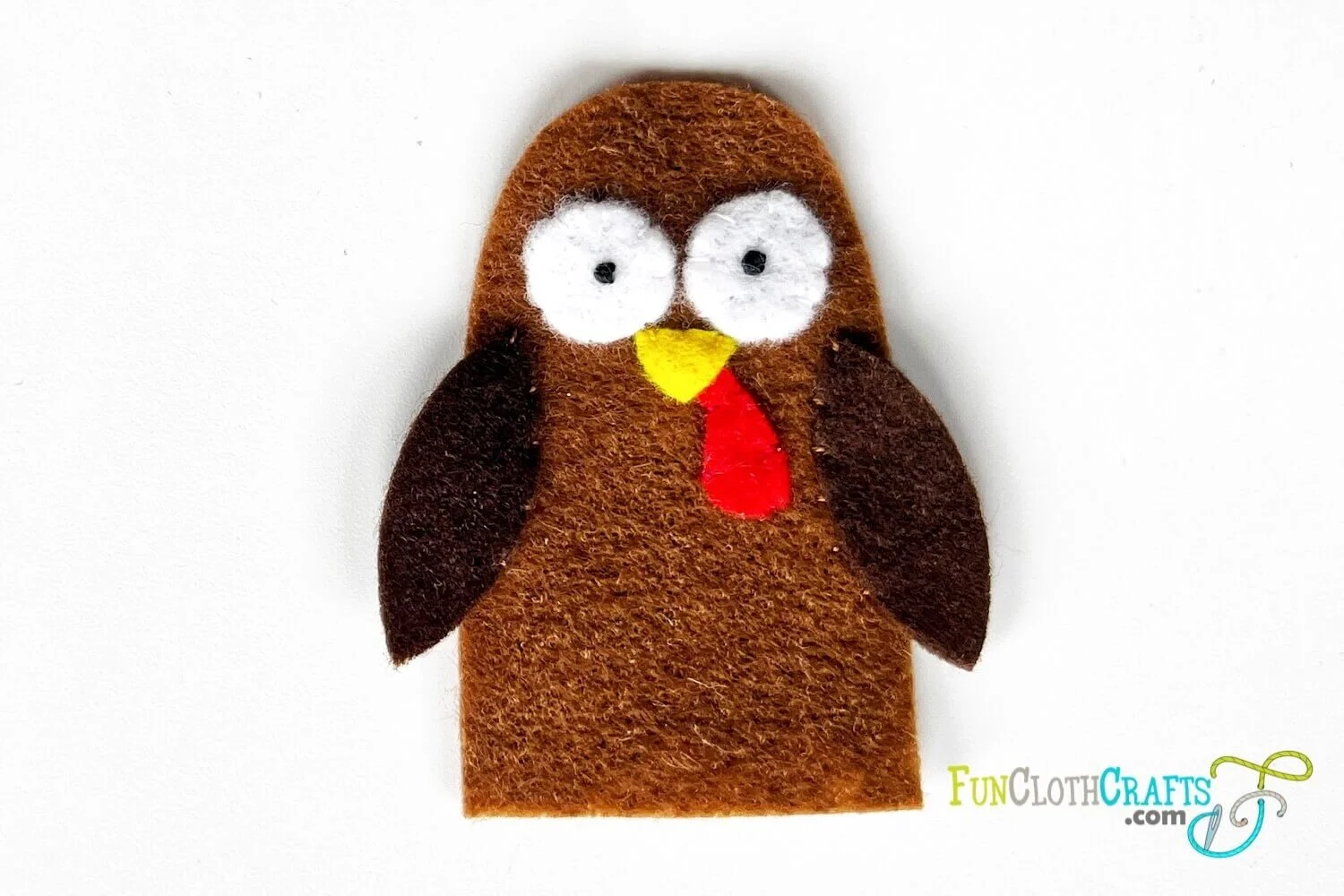 turkey finger puppet thanksgiving craft, sew snood, beak and wings