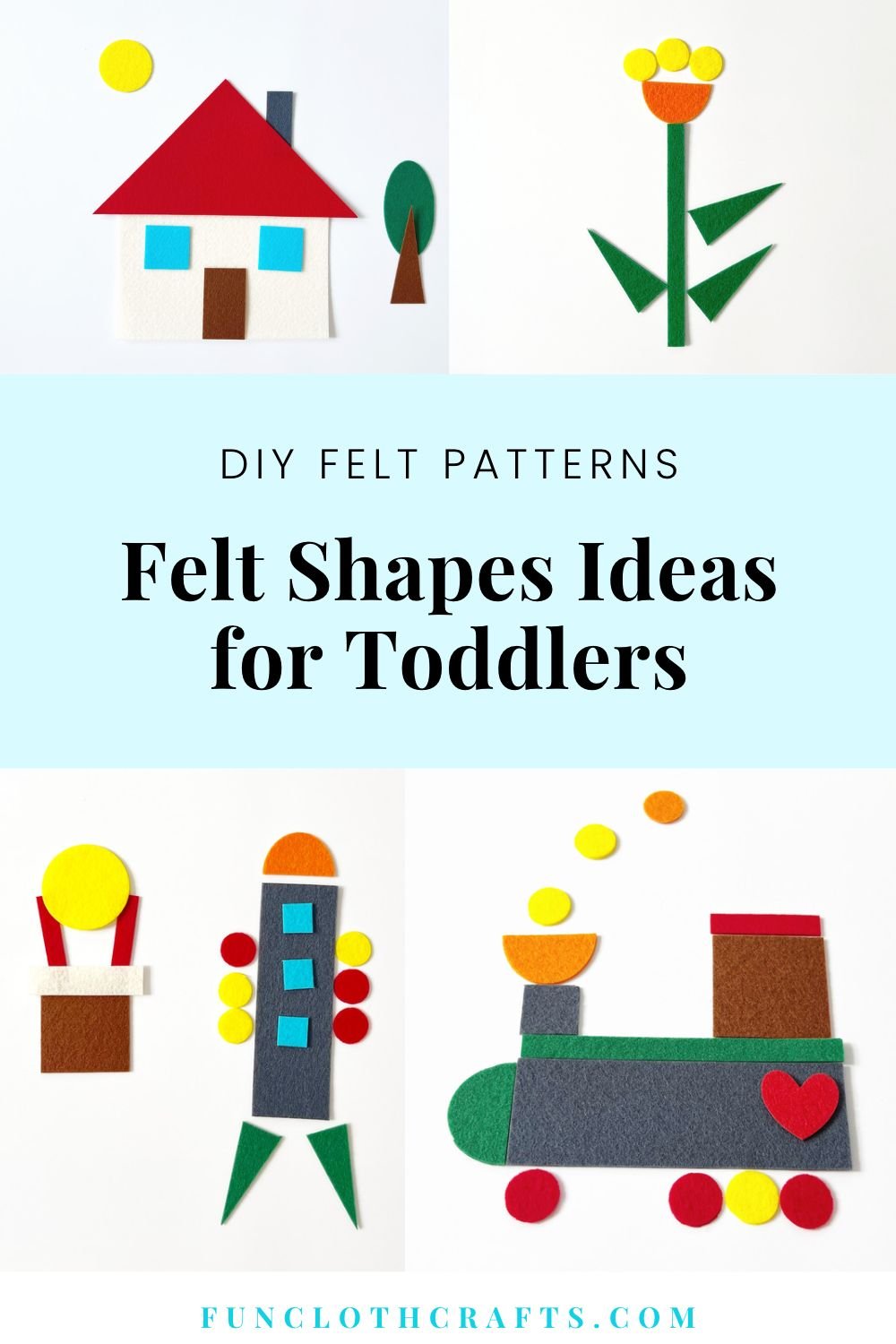 Fun Felt Shapes  Felt Board Pieces for Preschool Matching