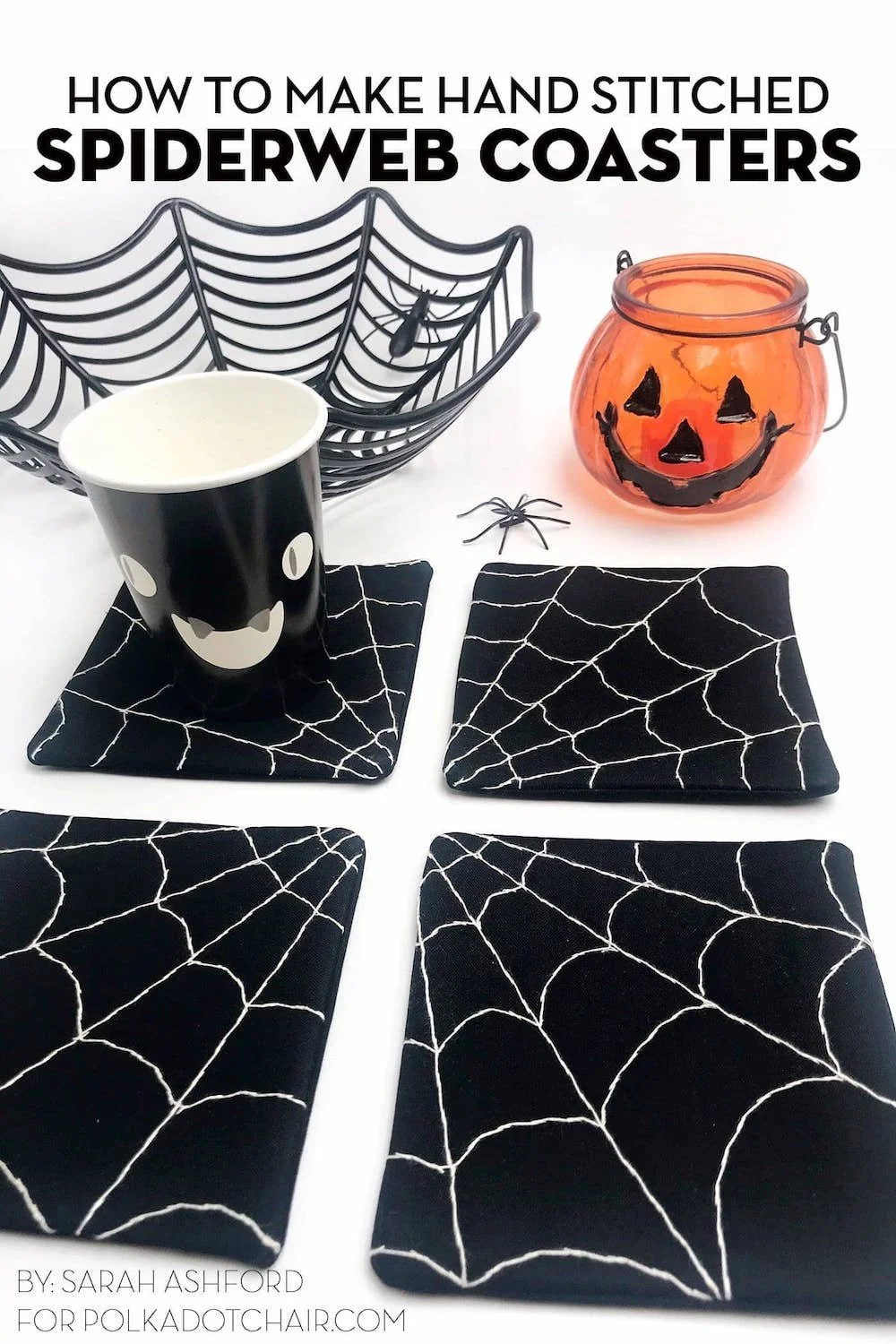 spiderweb coaster in black color