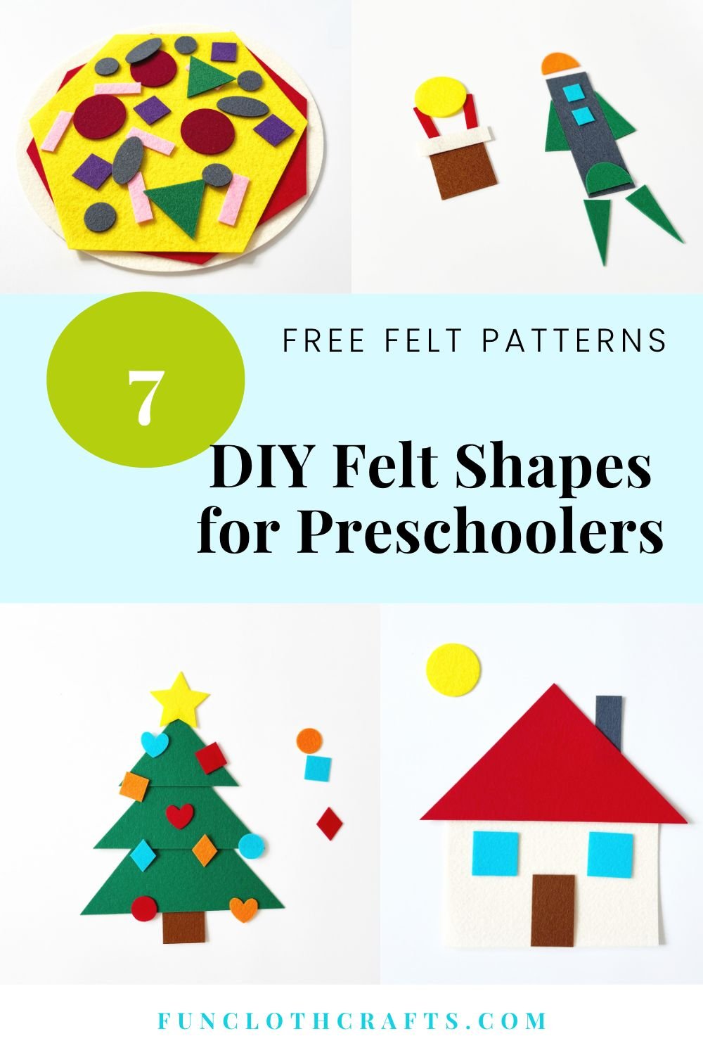 DIY Felt Shape Activity for Toddlers [Free Pattern] | Fun Cloth Crafts ...