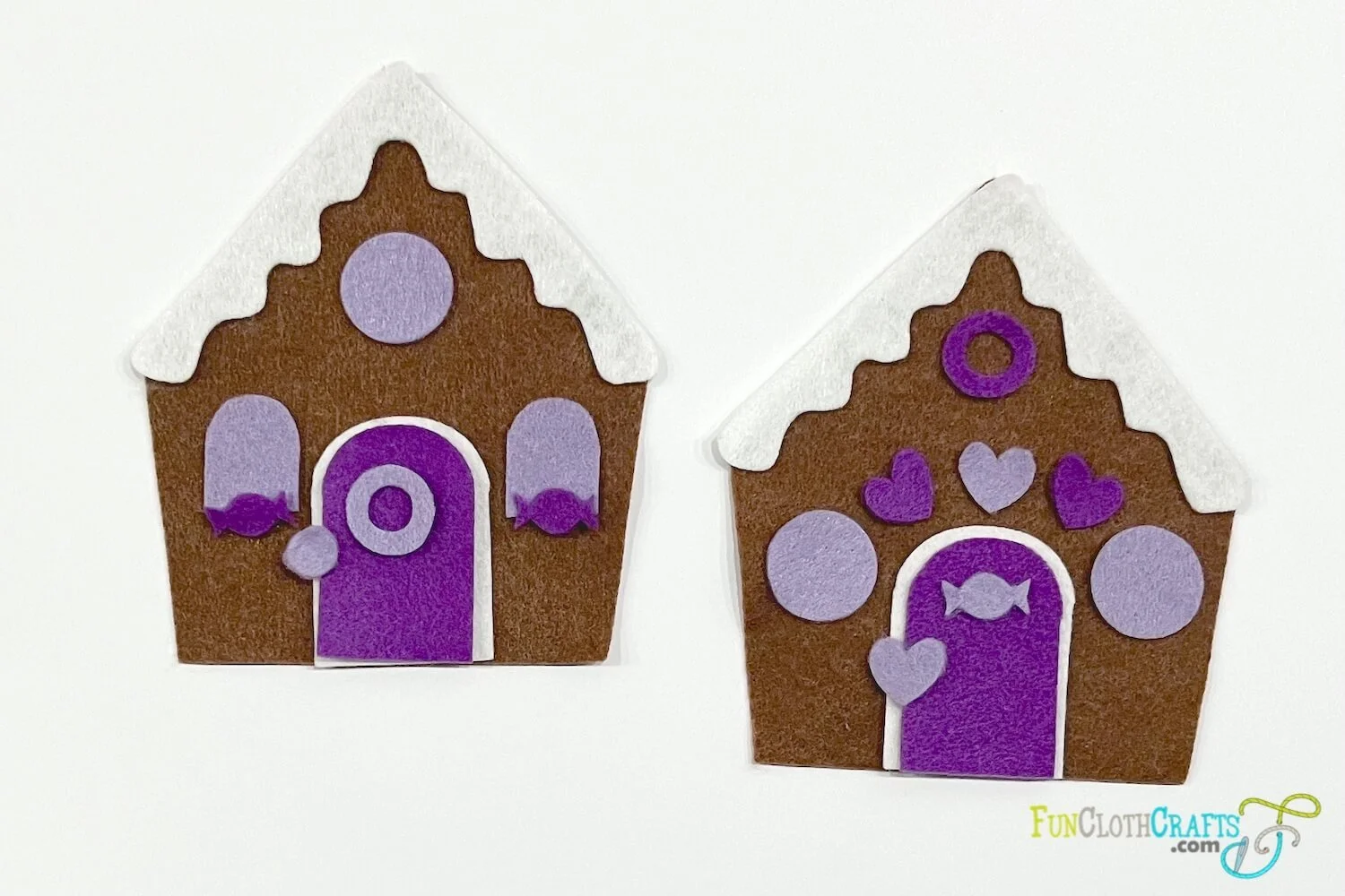 DIY Felt Gingerbread House [FREE PATTERN] | Fun Cloth Crafts - Felt ...