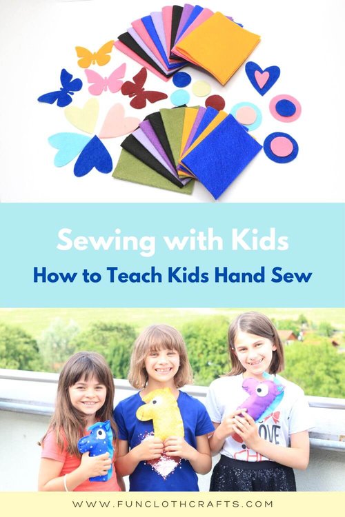 Sewing crafts for kids. Kids learn to sew. Learn to sew at home