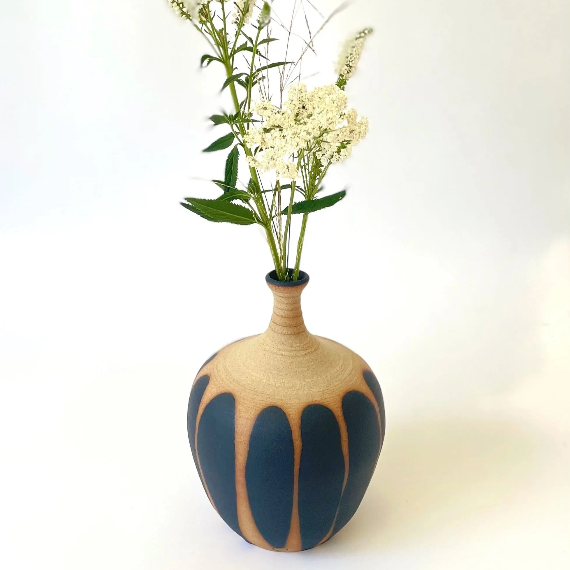 Charcoal petal design bud vase 2