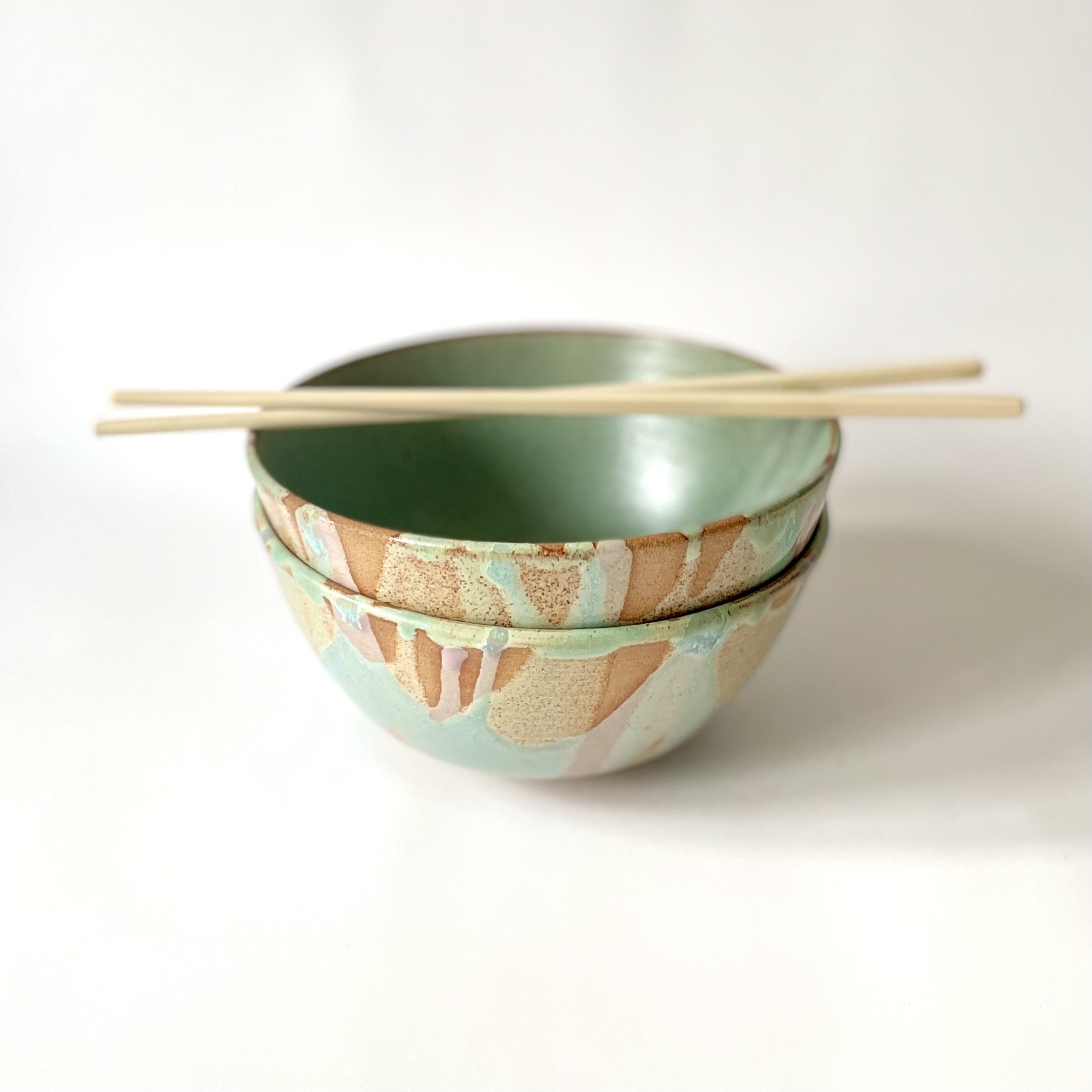 STONEWARE RAMEN BOWLS - SPRING