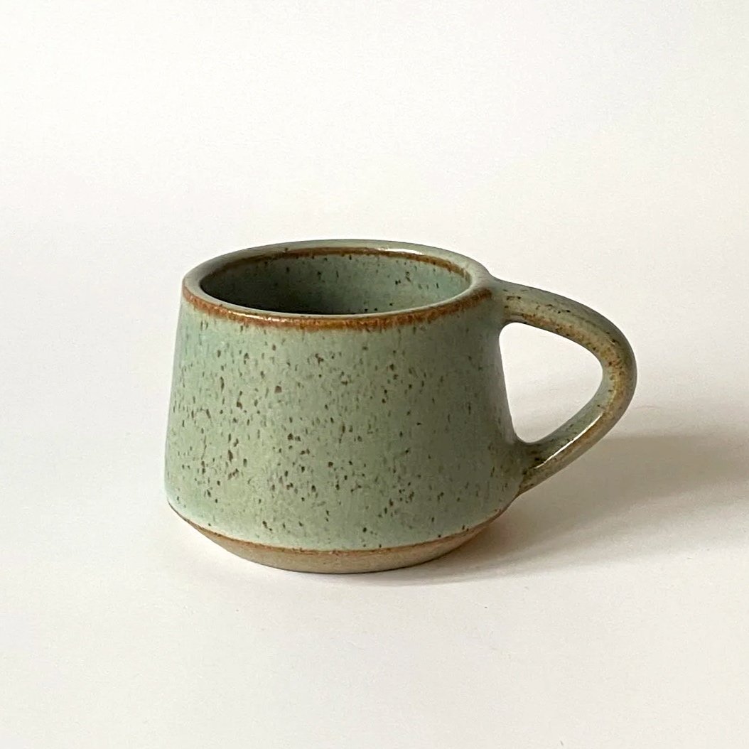 Stoneware espresso cup in celadon 2