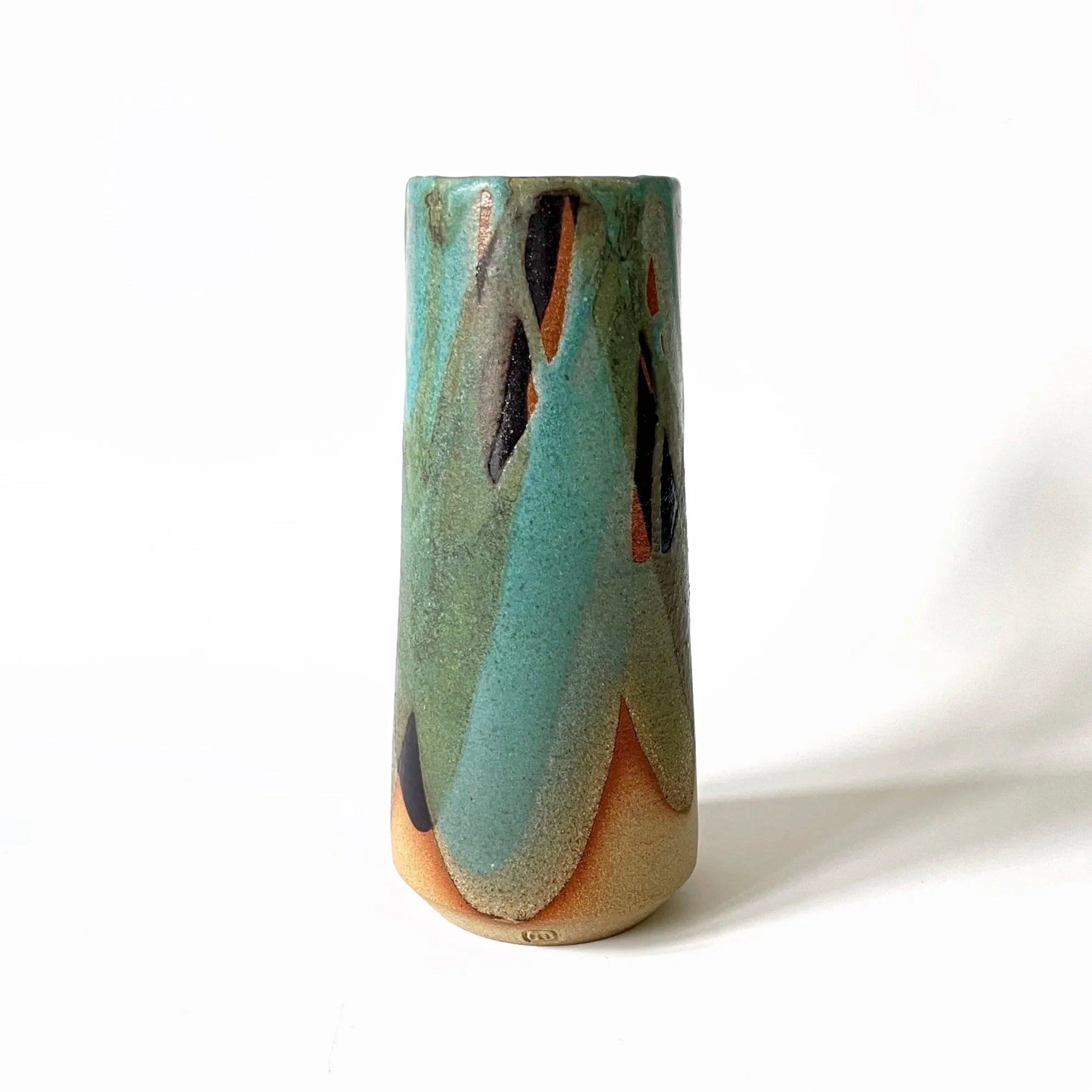 TENMOKU AND TURQUOISE VASE - 2