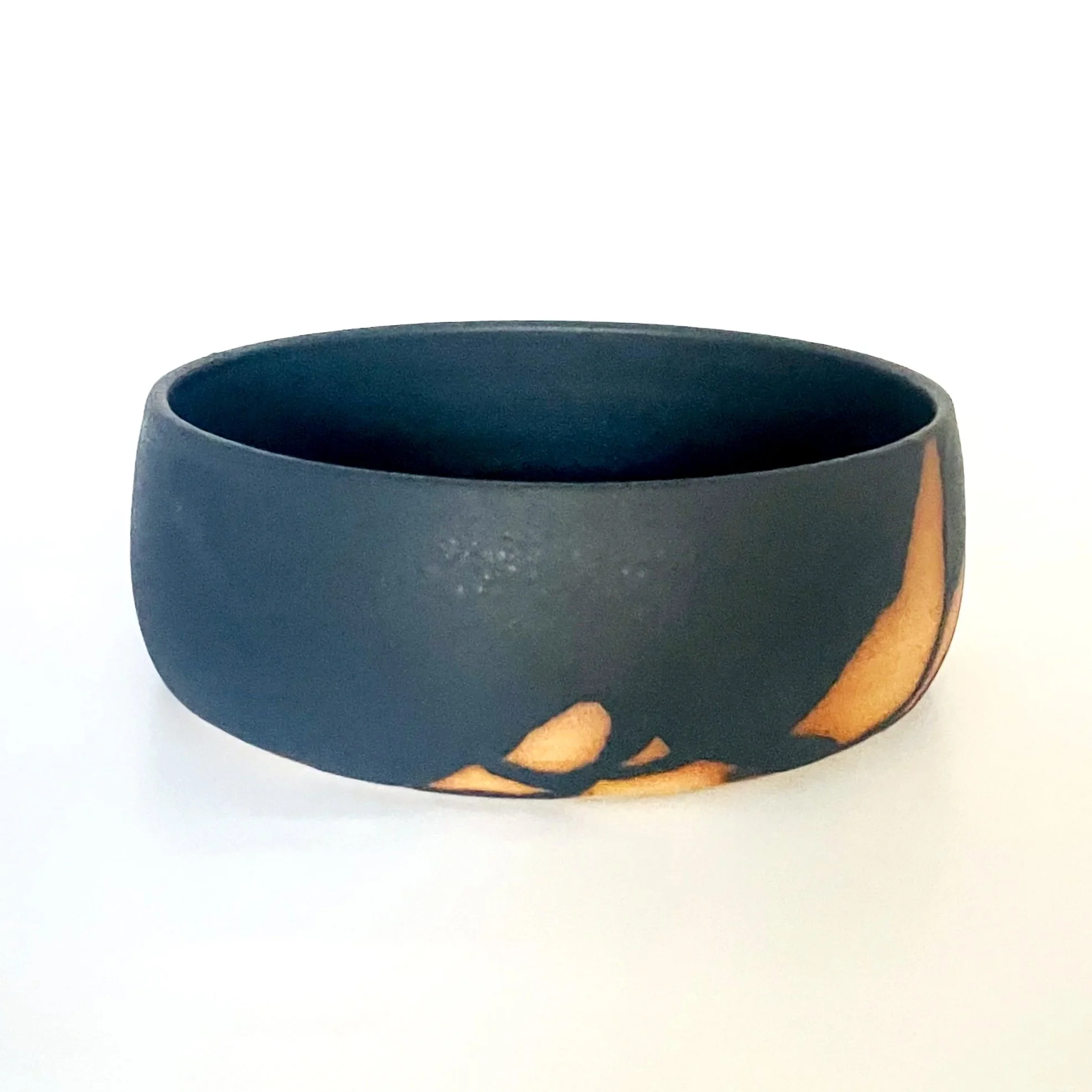 Stoneware hand thrown charcoal drip bowl 2