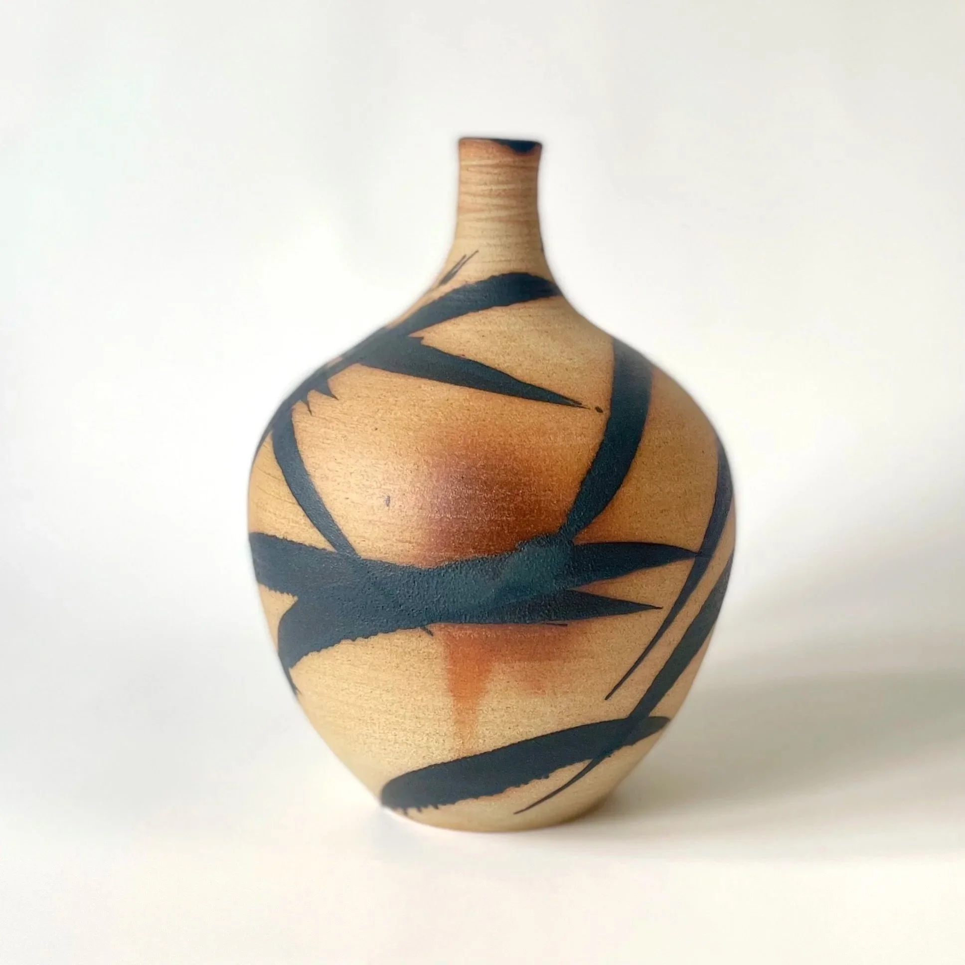 LARGE BUD VASE - BAMBOO PATTERN
