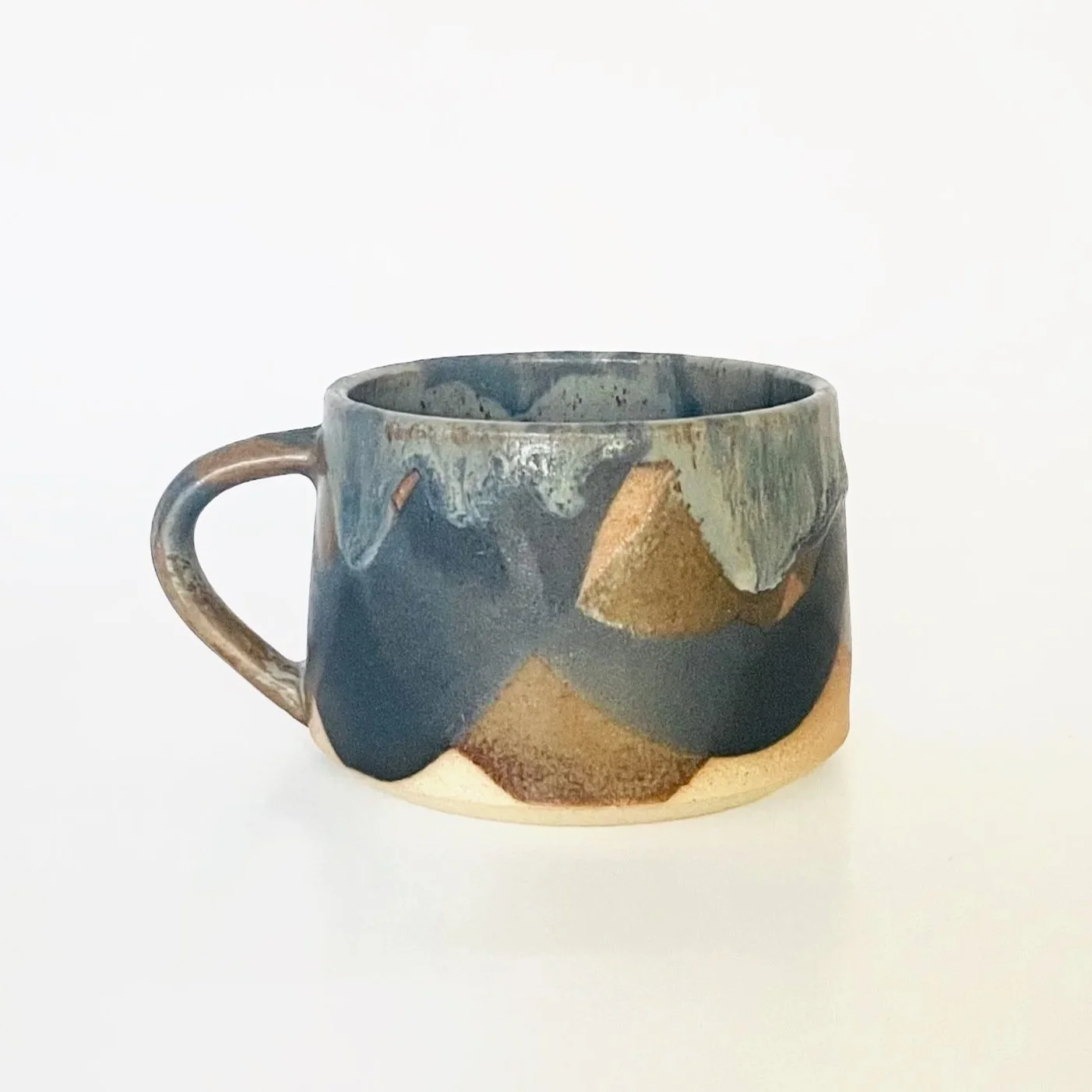 Stoneware handthrown cup in granite and charcoal 2