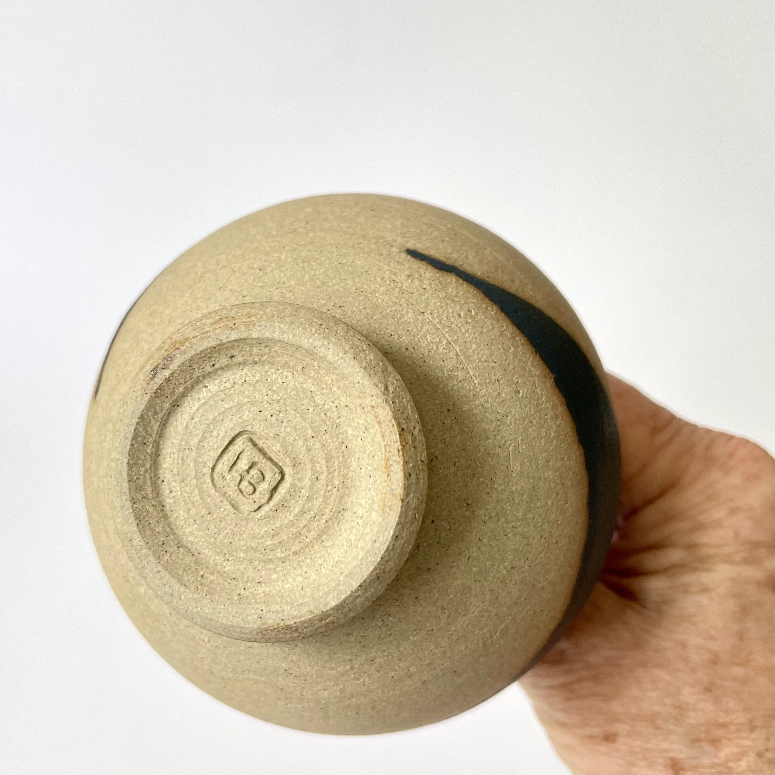 Small bud vase in black bamboo mark making 3