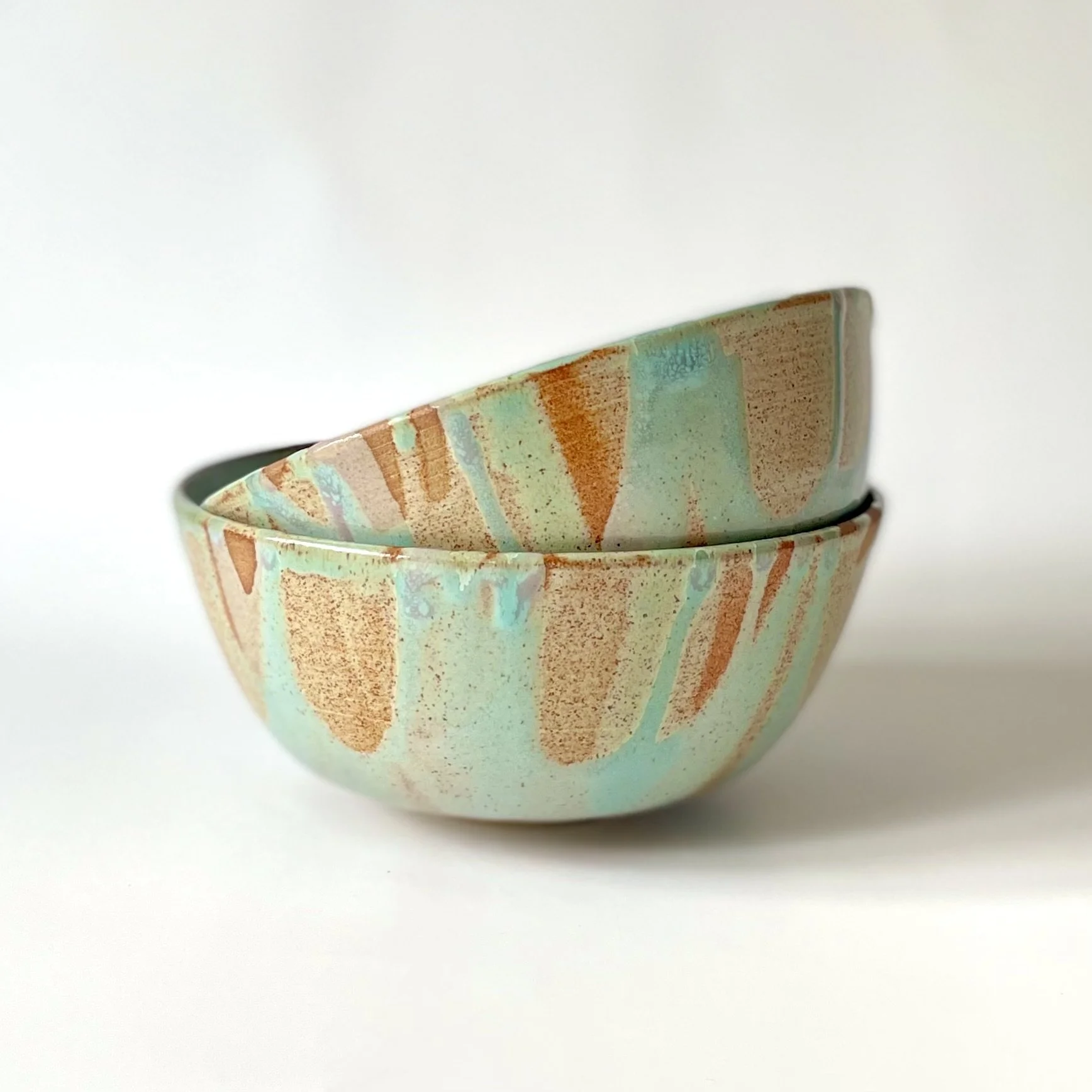 Stoneware ramen bowls in spring pattern 3