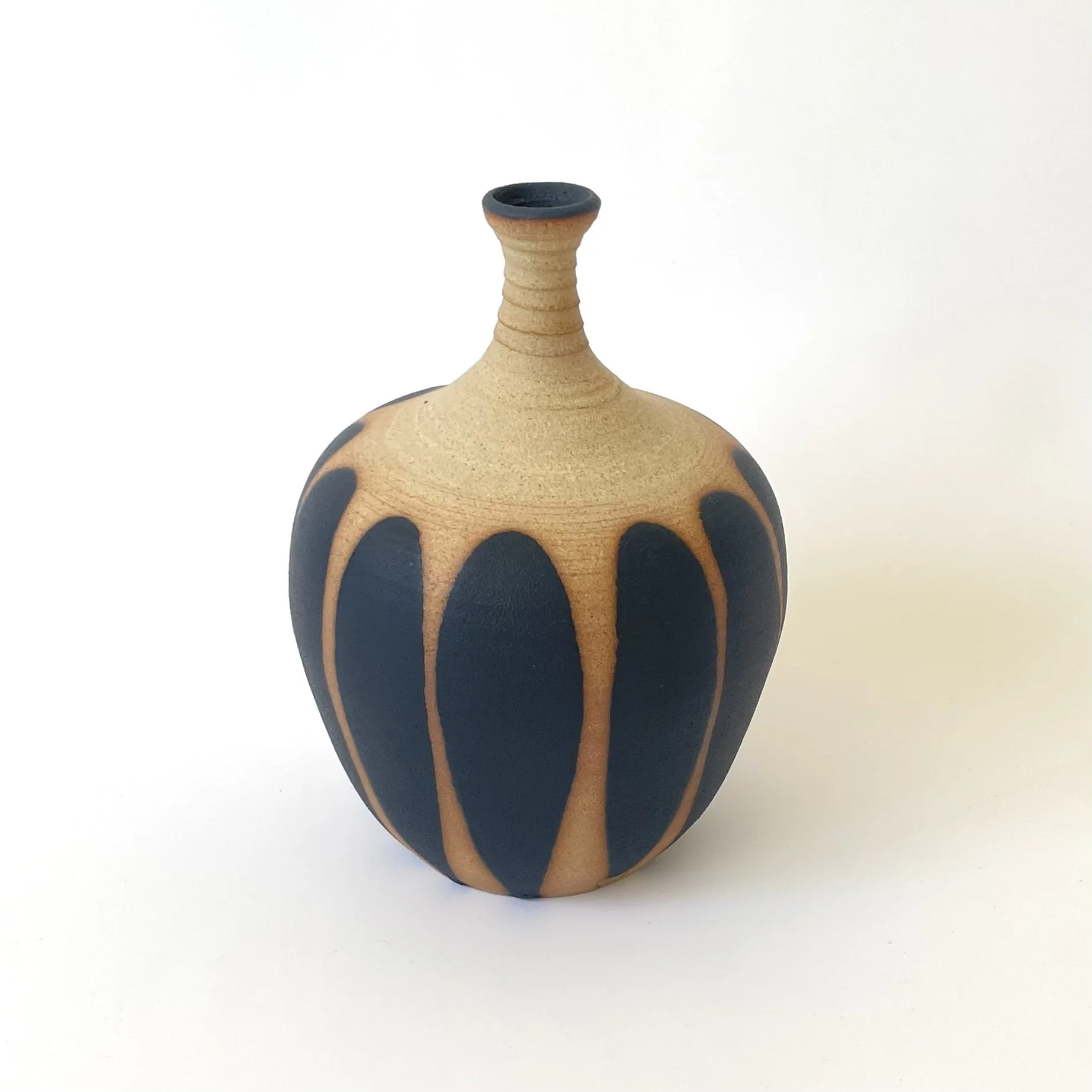 Charcoal petal design bud vase 1