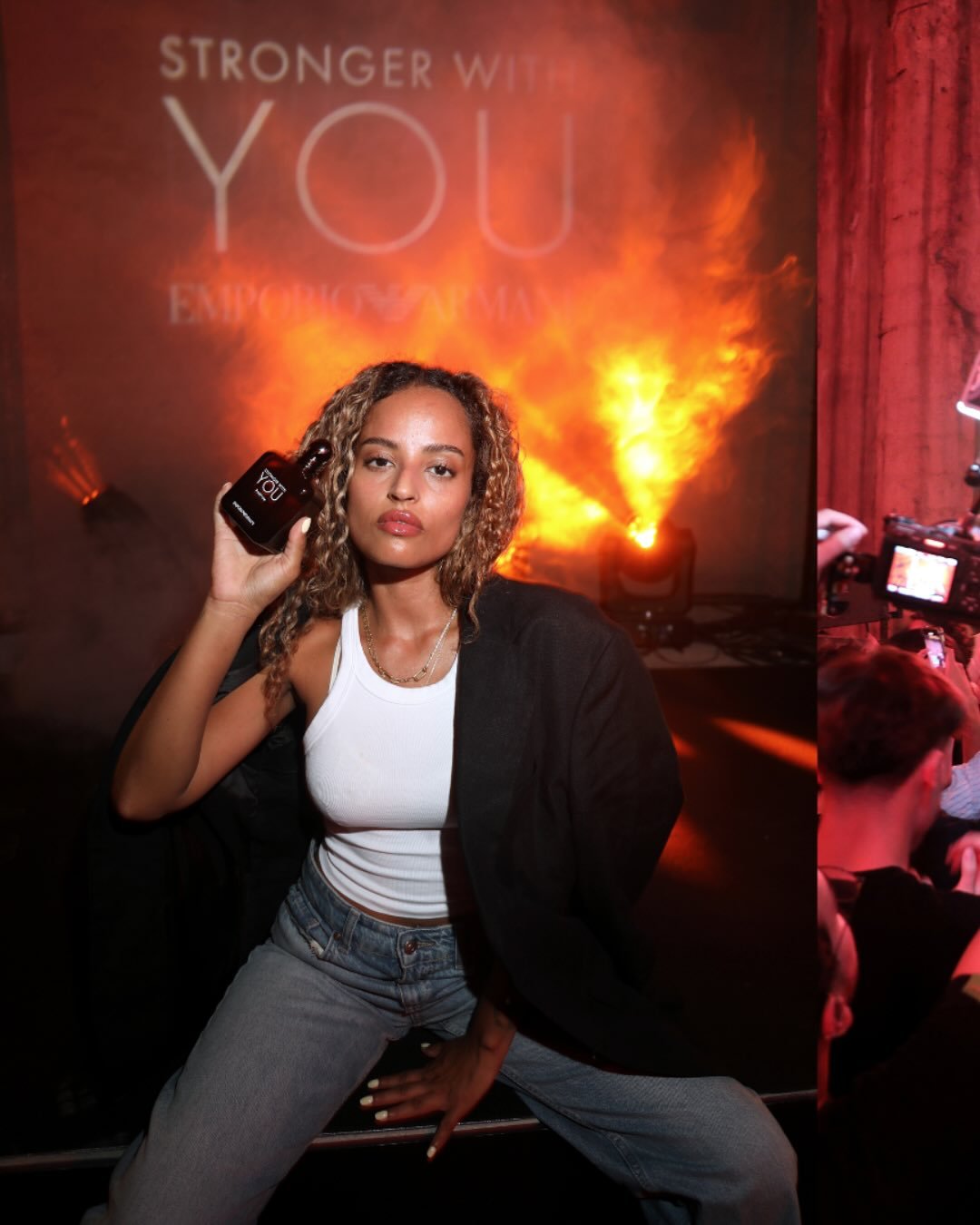 Partying with @armanibeauty 🪩 #StorngerWithYou