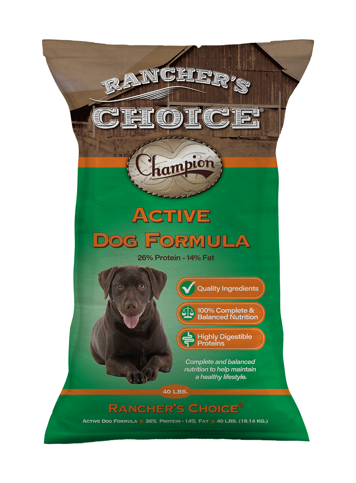 Ranchers Choice Active Dog Formula Bag