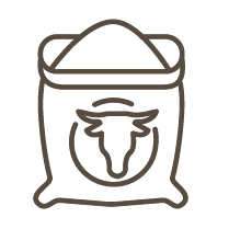 Line drawing of a trash can with a skull and crossbones symbol on it.