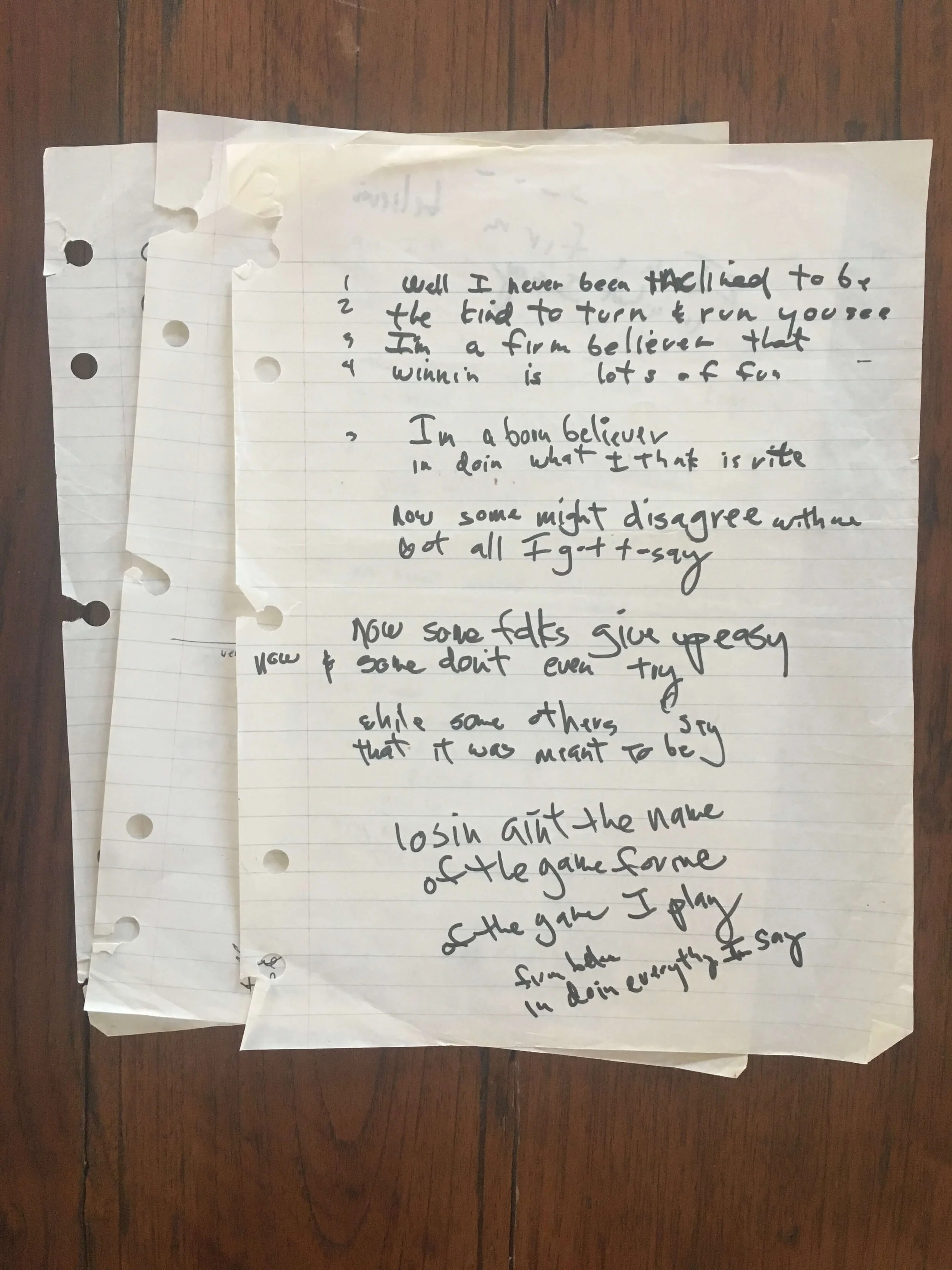 Jim Croce Handwritten Lyrics2.JPG