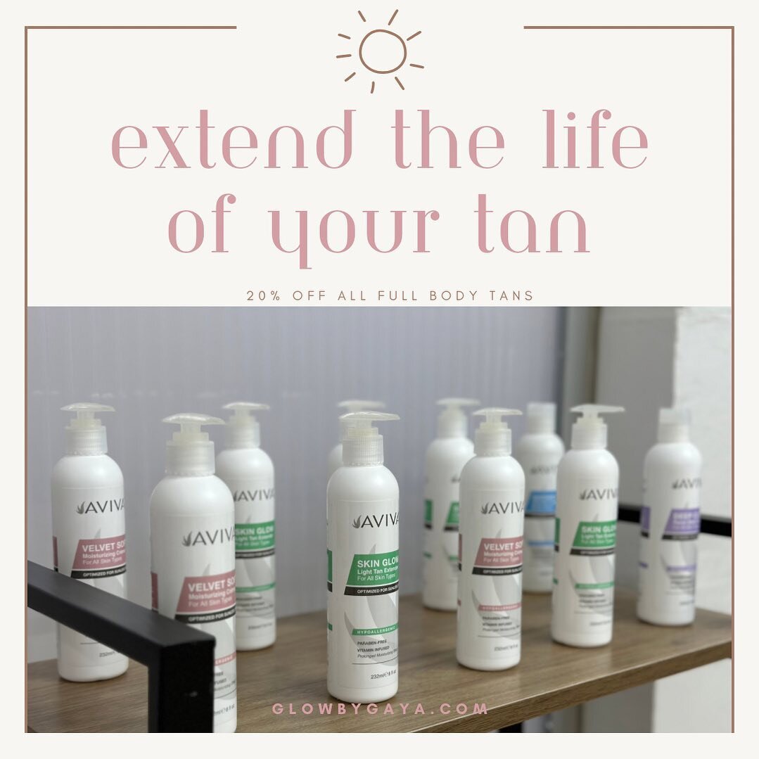 ✨we have all the products you need to keep your spray tan lasting longer