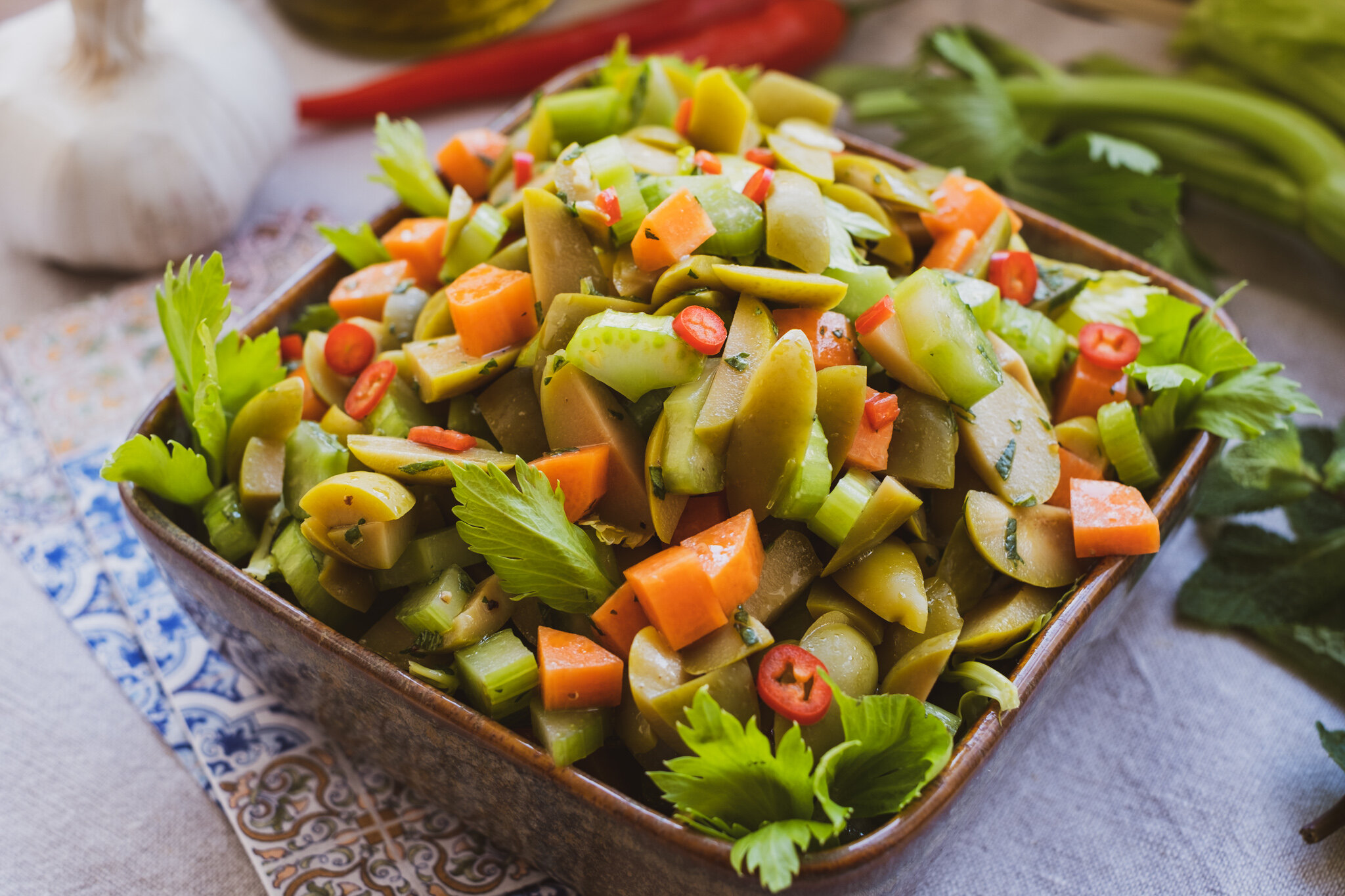 Olive Condite Olivensalat Der Sizilianische Koch