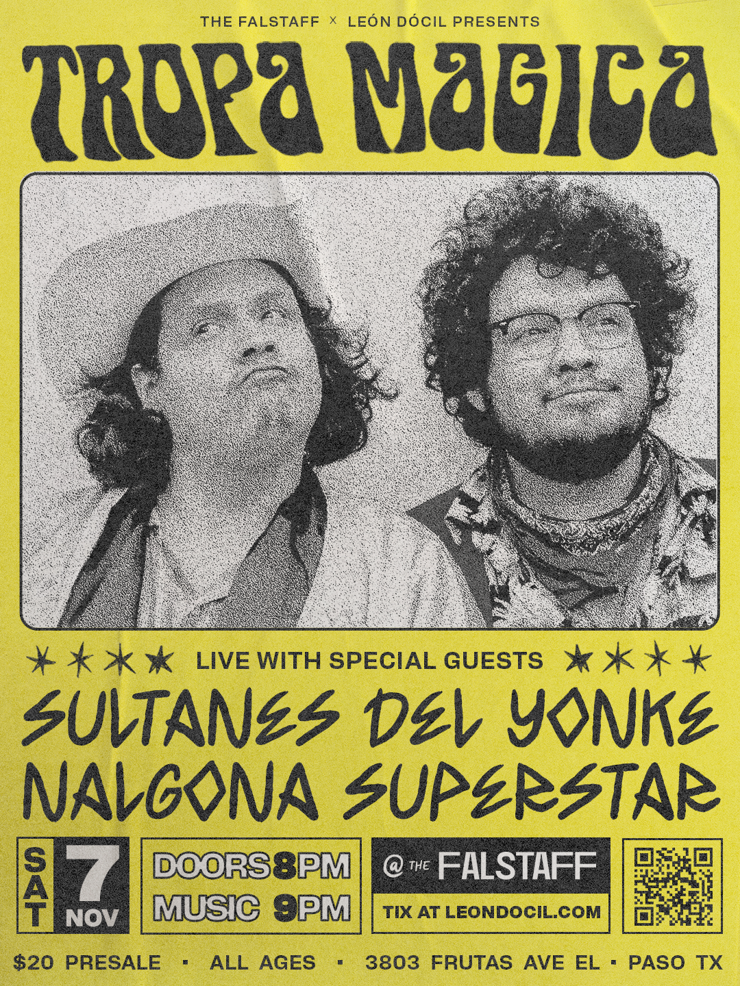 7 DE NOV - TROPA MAGICA + SULTANES EN VIVO