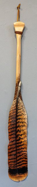  3rd Place - Wild Turkey Feather Paddle by Cindy McCune; $200.00 from Floyd and Nancy Wright 