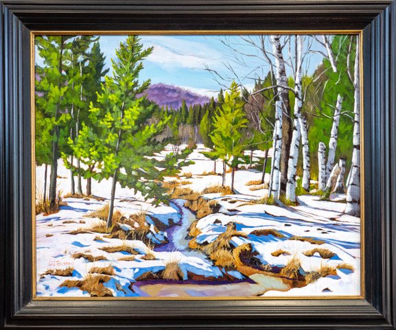 2nd Place - Brook in Winter by Douglas Barron; $300.00 from The Foundry 