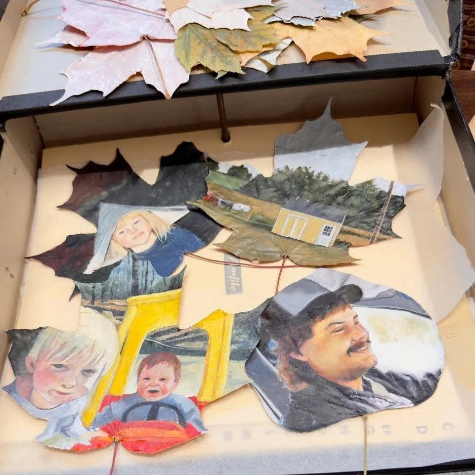 Brooklyn Allen's leaf painting