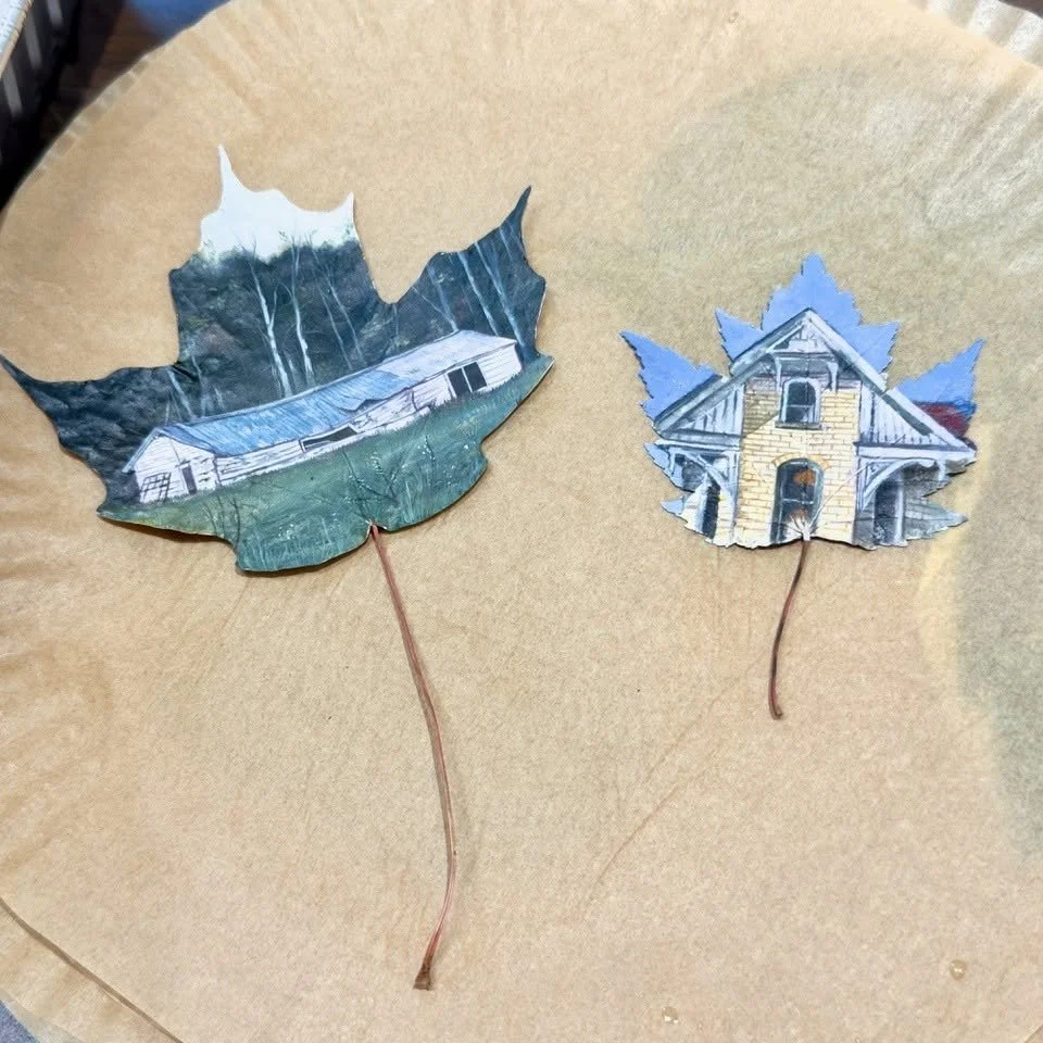 leaf painting
