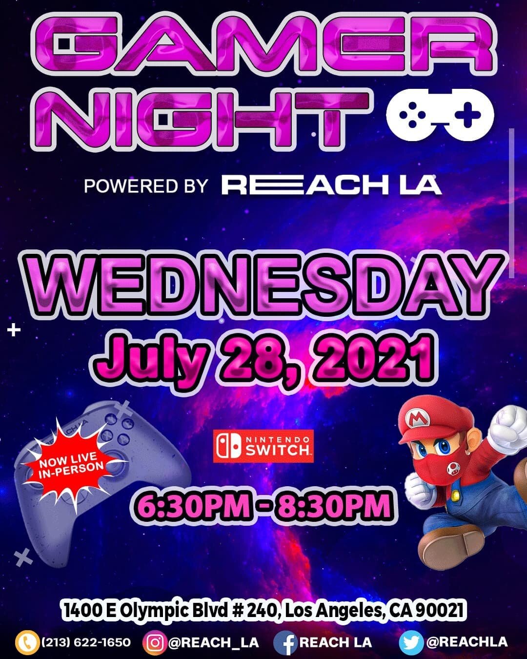 Hello Gamers 💙🤖🕹️🎮
Did you have fun last night? 
Let us know in the comment section... 🤓🥳🤩😷
Come join us next week again. 
🌟NOW LIVE IN-PERSON🌟
July 28th. 6:30pm-8:30pm 🕡
Space is limited &amp; you will need to RSVP first ⬇️⬇️
 📞(213) 622