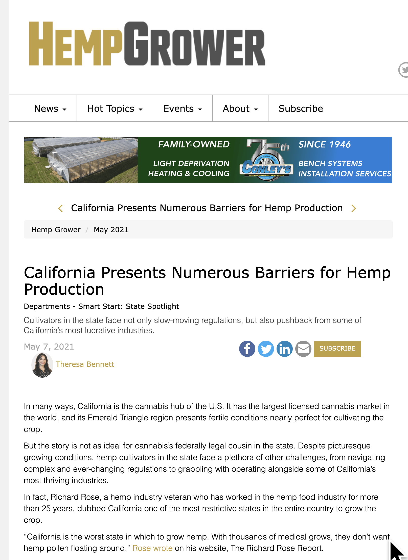 Chris Boucher Hemp Grower