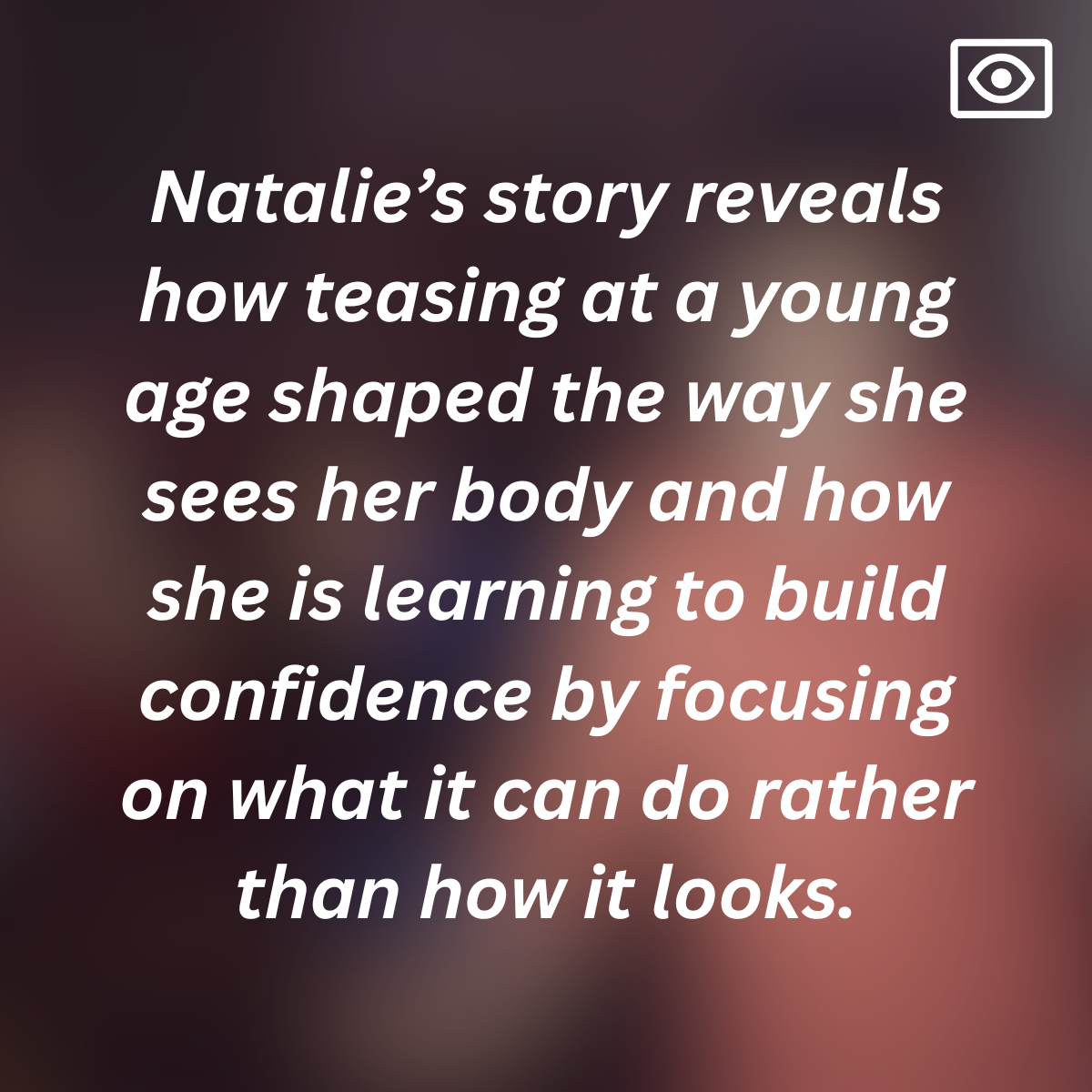 KANSAS | Childhood Body Image / Bullying & Peer Pressure / Self-Esteem Development /
Body Function vs Appearance