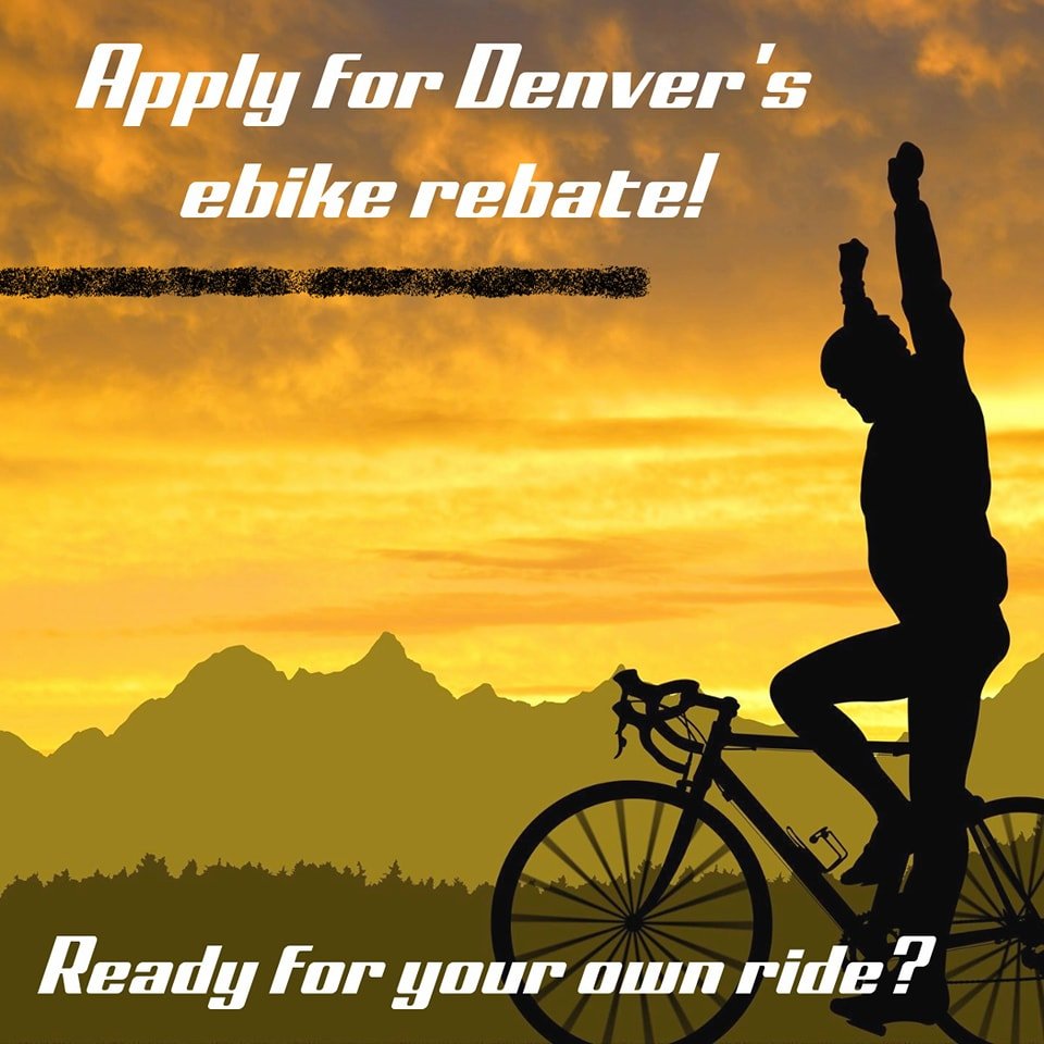 Get $450 towards an ebike with a Denver ebike rebate! This is stackable with Colorado's $450 tax credit, for $900 off an ebike 💲🚲💲🚲💲🚲

⏰️ The next rebate round releases Tuesday March 25th at 11am for income-qualified Denver residents. Missed th