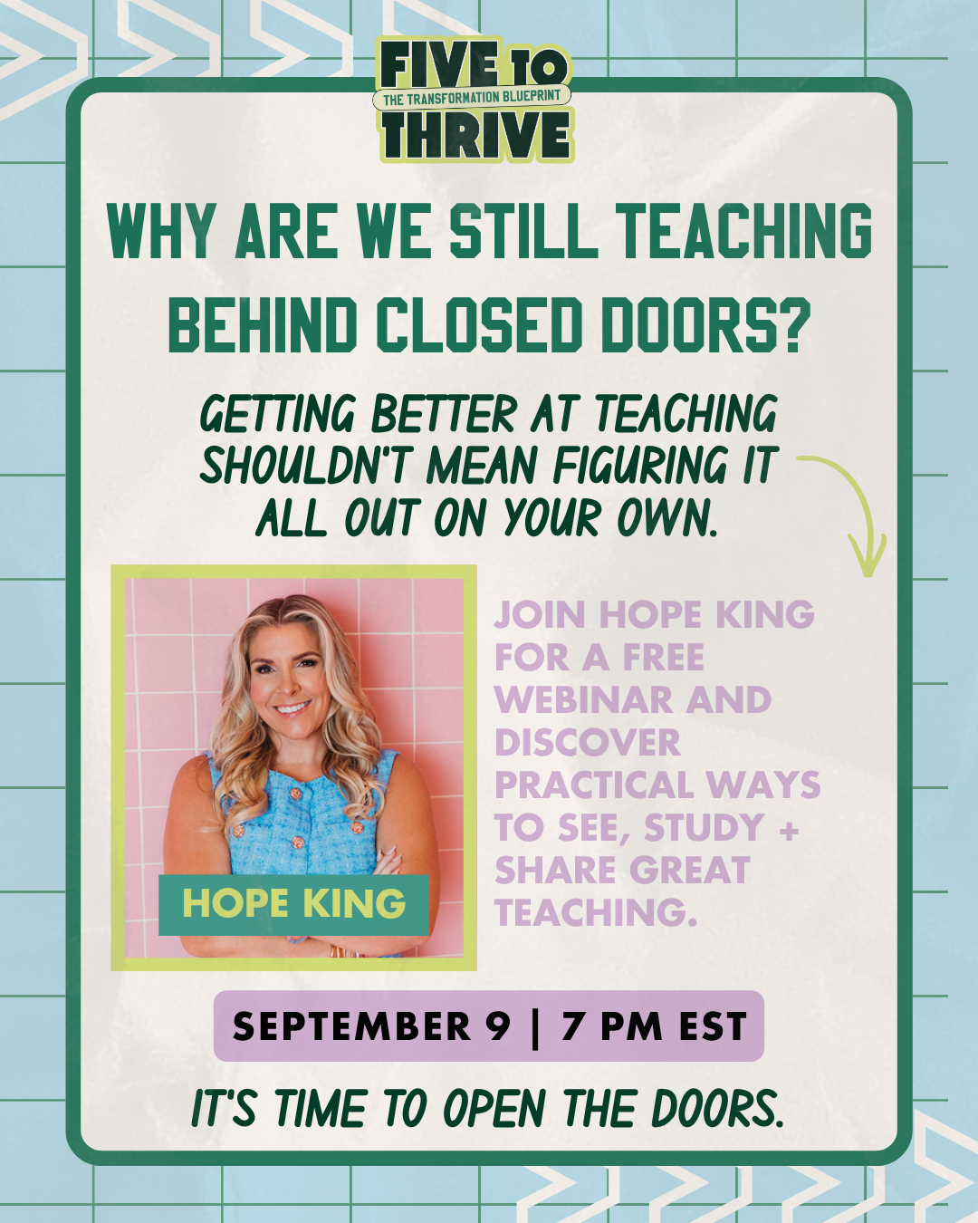 Why Are We Still Teaching Behind Closed Doors?