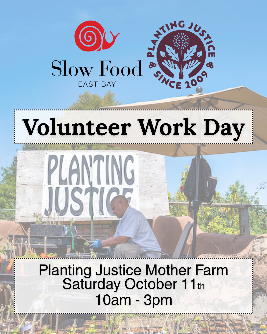 October 11th, 2025: Volunteer Work Day @ Planting Justice