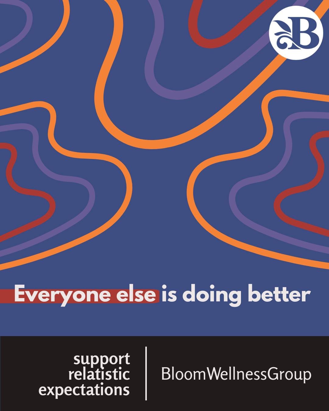 #MythBustingMondays
&ldquo;Everyone else is doing better&rdquo;

Our lives are in constant connection with others through social media. Even without the internet, humans naturally play the comparison game between themselves and others. However, this 